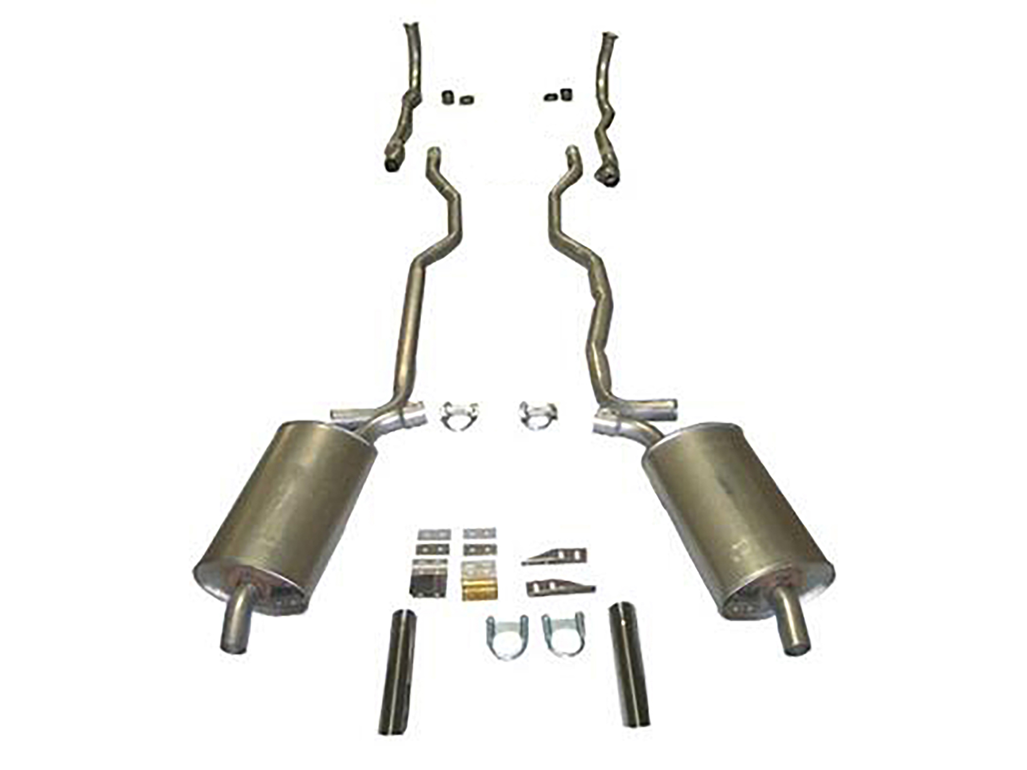 1963 Exhaust System - Complete Aluminized 4 Speed With Automatic 2"