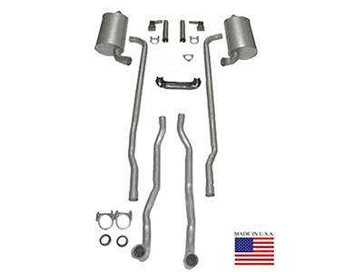 1964-1965 Deluxe Exhaust System - Complete Aluminized With 4 Speed