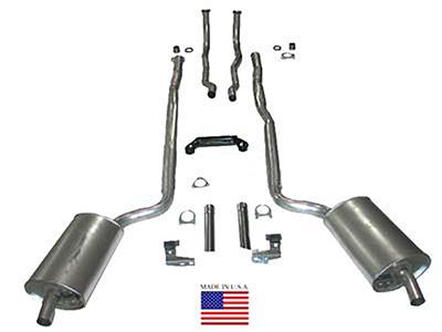 64-67 Deluxe Exhaust System OEM Style Welded Mufflers 2"