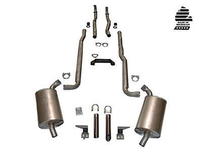 66-67 Deluxe Exhaust System - 2" To 2 1/2" 327 - With 4 Speed