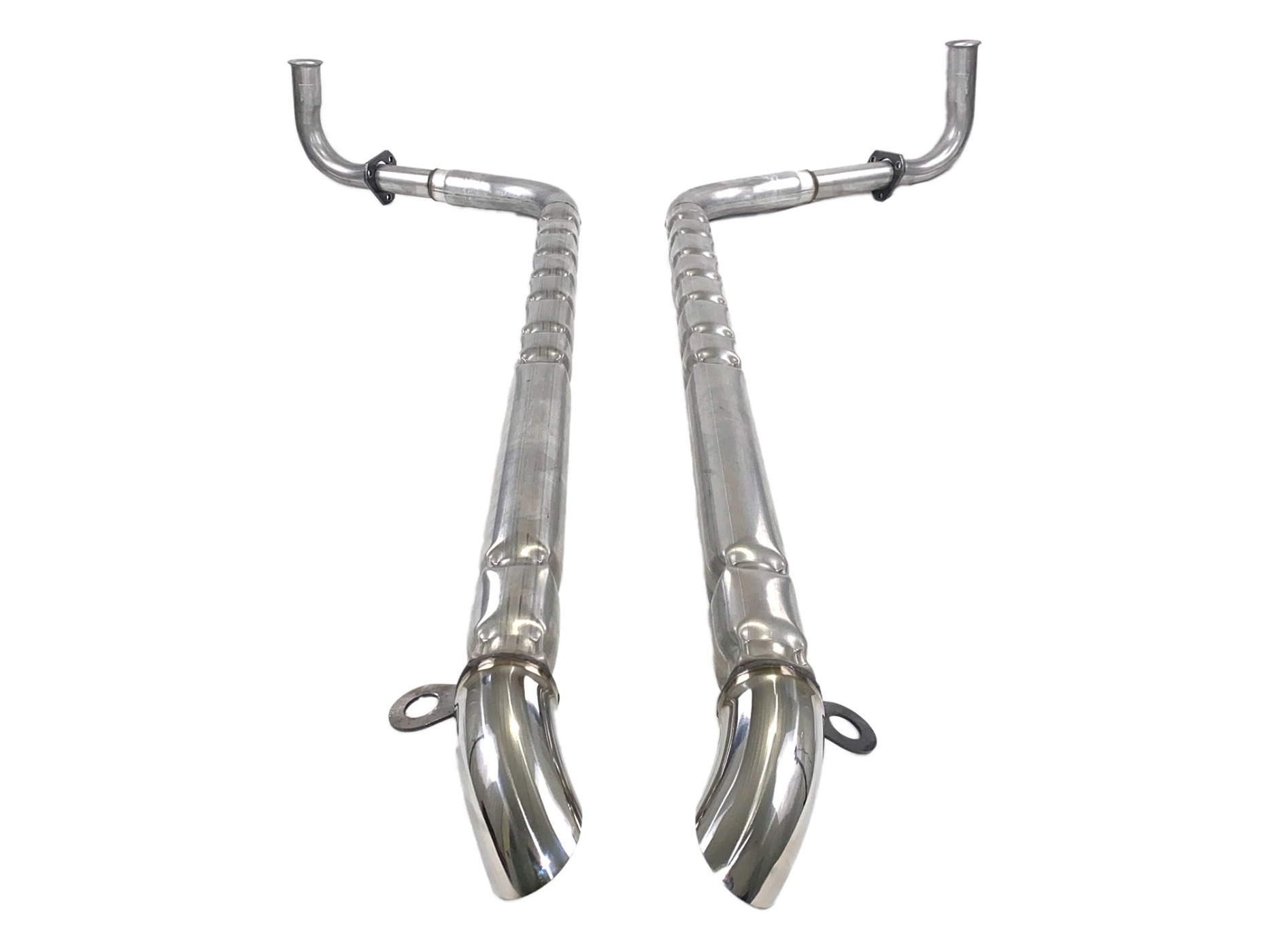 63-67 327 2" Alum Clampable Side Exh Pipes-Quiet