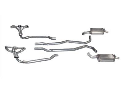 68-72 400 Automatic Exhaust System With Headers And Stock Mufflers