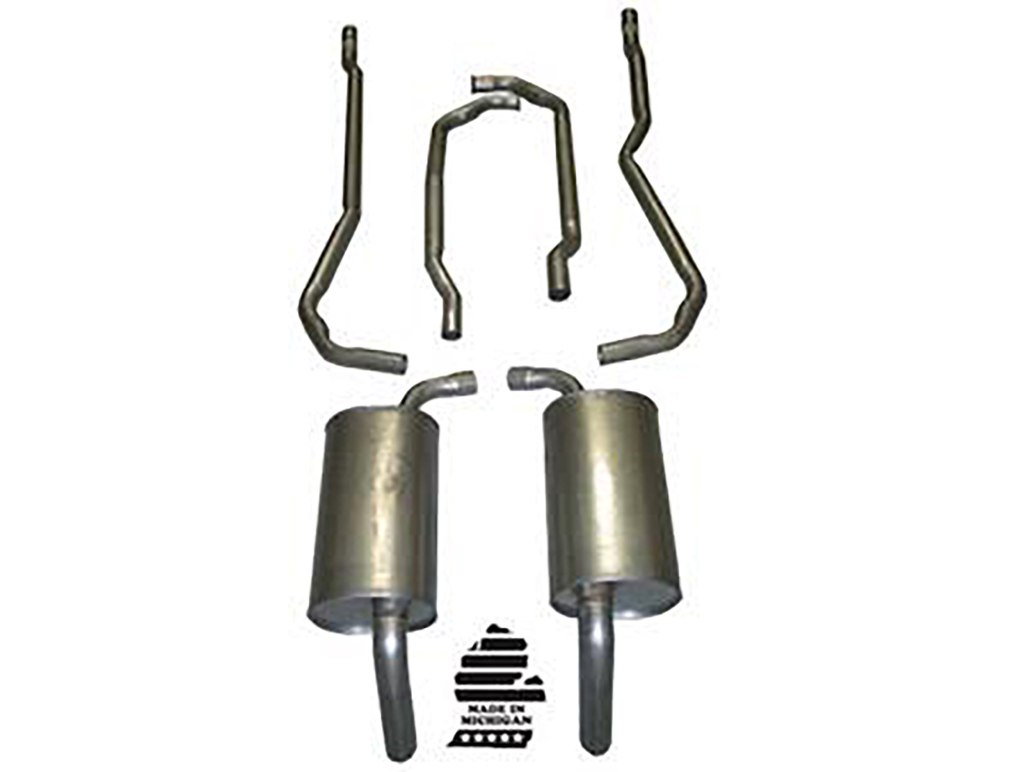 1974 Exhaust System 350 4-Speed 2" Round Muffler