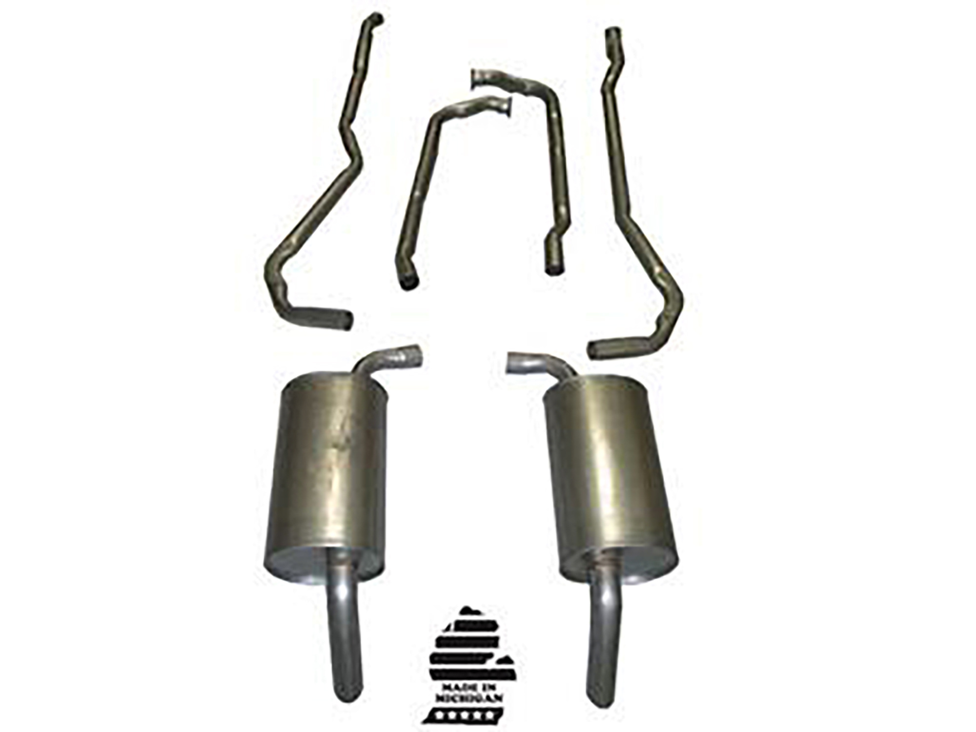 1974 Exhaust System 350 Automatic 2" Round Muffler