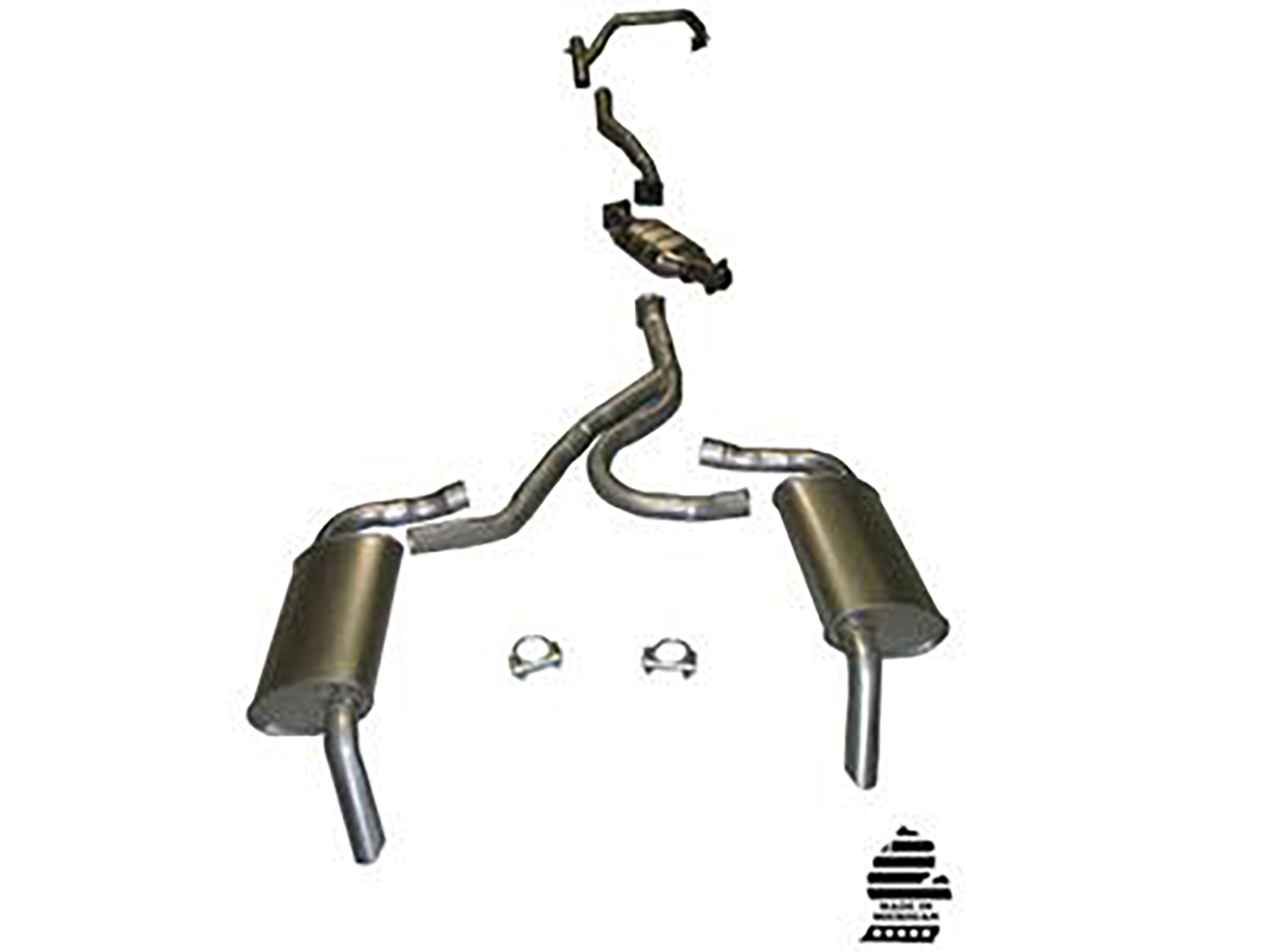 1975 Stock Exhaust System Automatic with Hideaway Mufflers