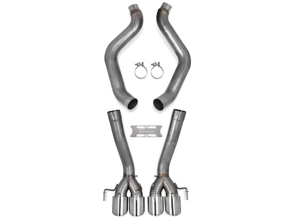 2009-2013 Exc Z06 Hooker Blackheart Axle Back Exhaust Muffler Eliminators - (ND)