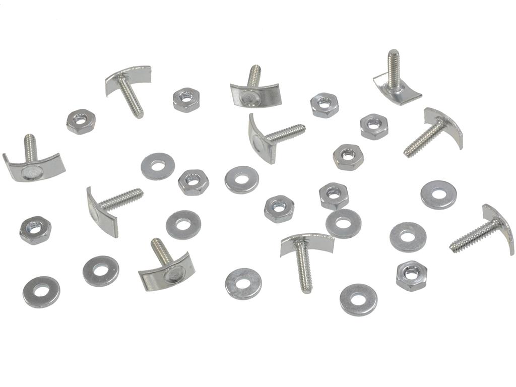 56-61 Side Molding Mounting T-Bolts, Nuts and Washers