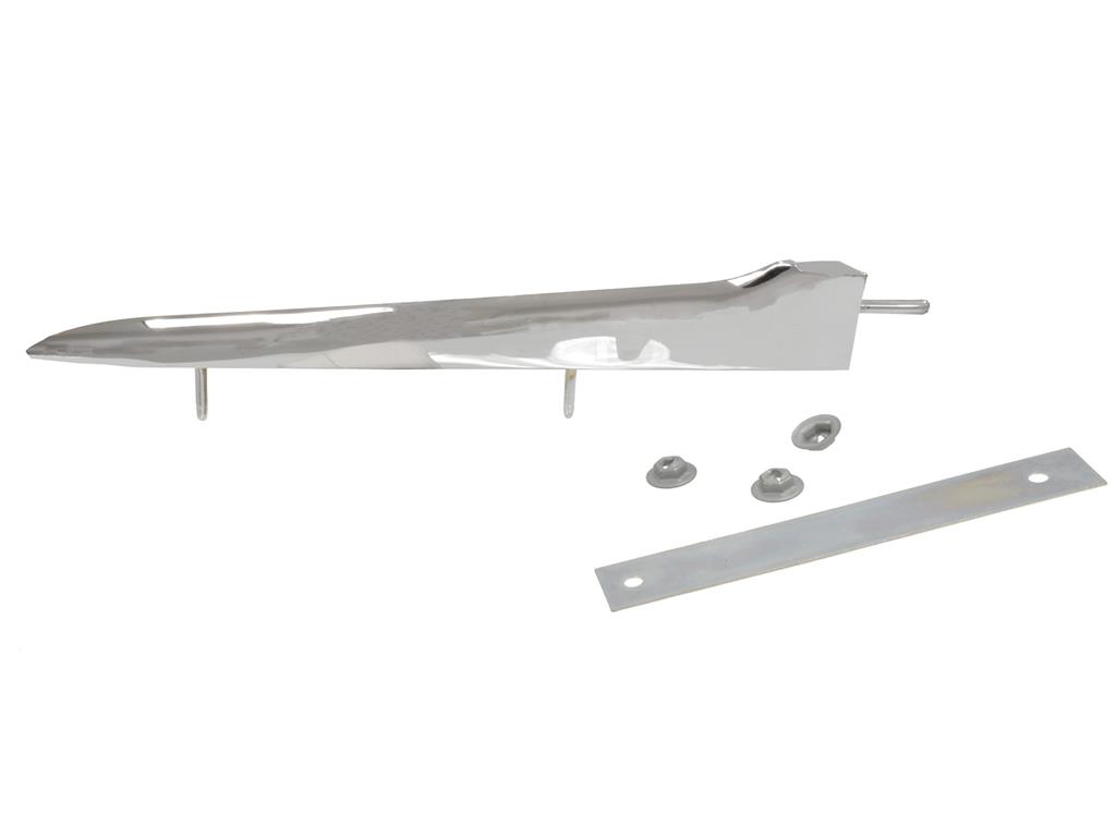 58-61 Left Hand Center Lower Chrome Side Fender Spear "Discontinued"