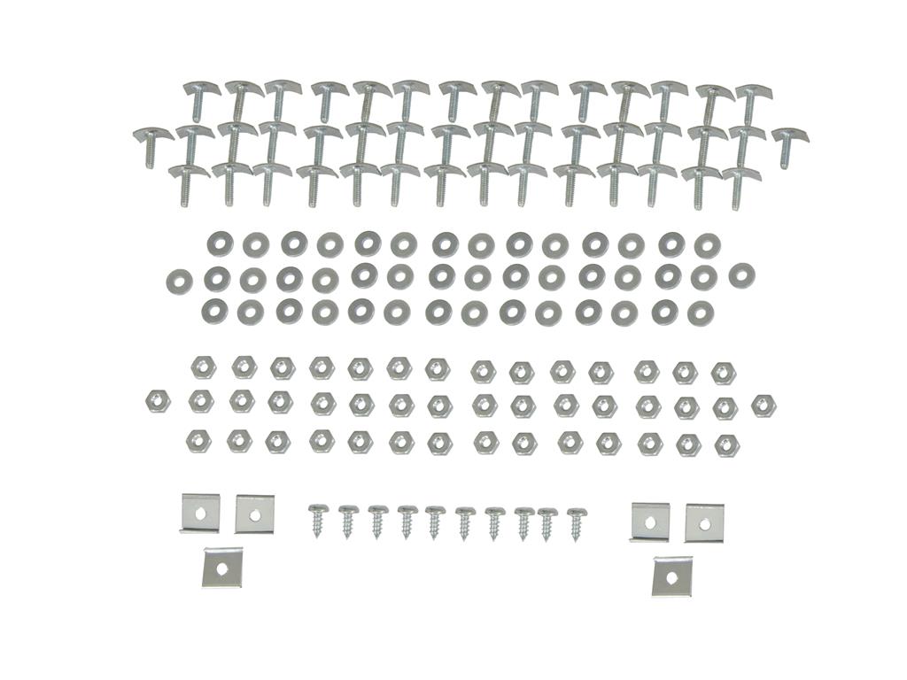 56-61 Side Trim Mouldings Mounting Kit with Tbolt, Retainers, Nuts and Washers