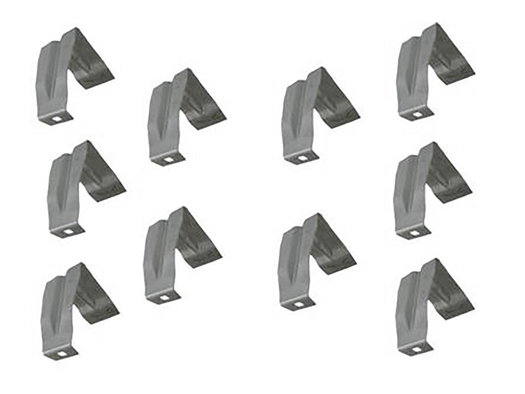 63-65 Rocker Mouldings Support Side Brackets - Welds to Rocker Sill - Set of 10