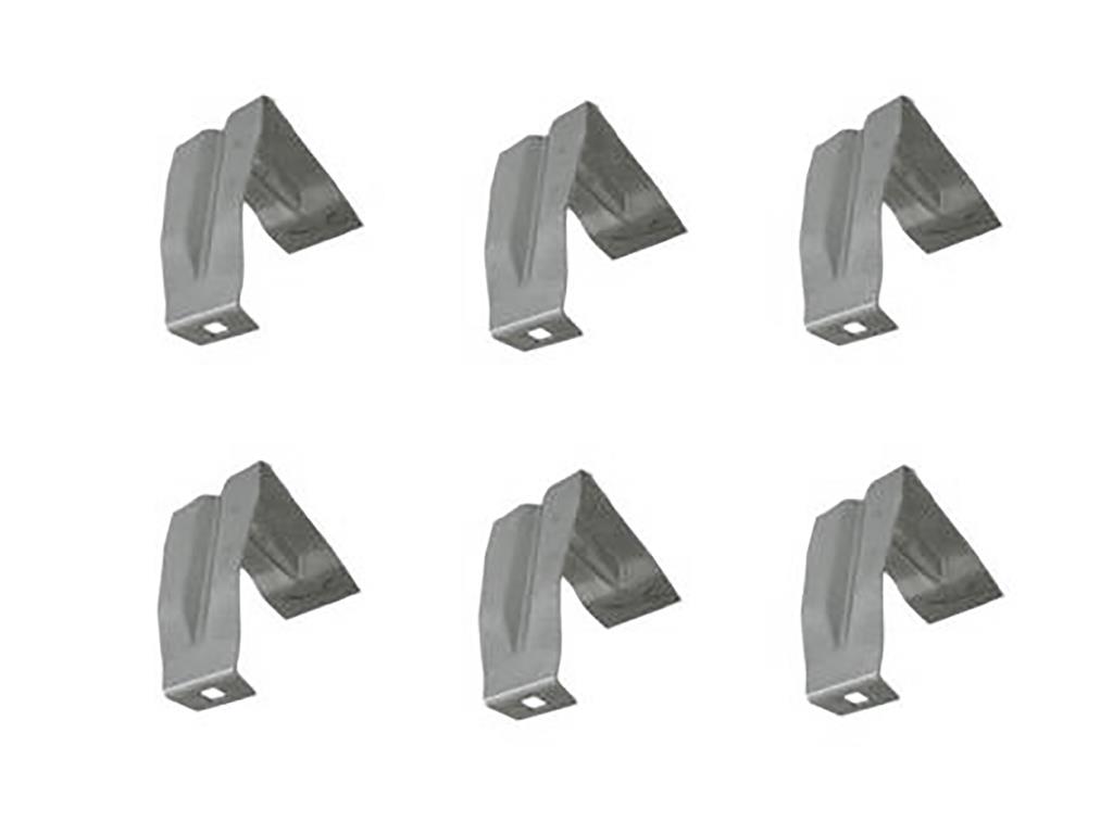 66-67 Rocker Mouldings Support Side Brackets - Welds to Rocker Sill - Set of 6