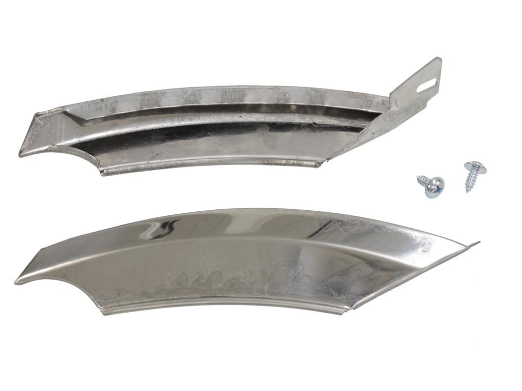 68-72  Lower Outer Windshield Mouldings On Fender - Pair