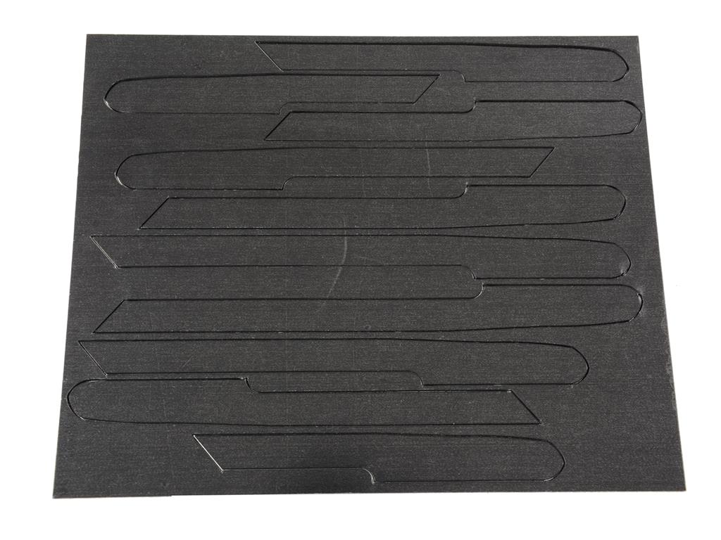 95-96 Fender Louver Accent - Acrylic Solid Black Finish