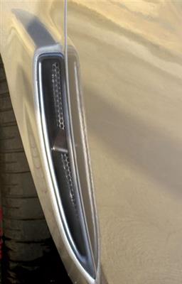 06-13 Vent Grilles - Z06 Rear Side - Round Hole - Stainless Steel
