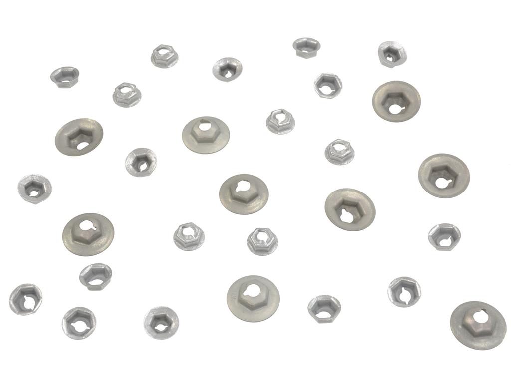 65 Exterior Trim And Emblem Speednut Kit (40 Pieces)