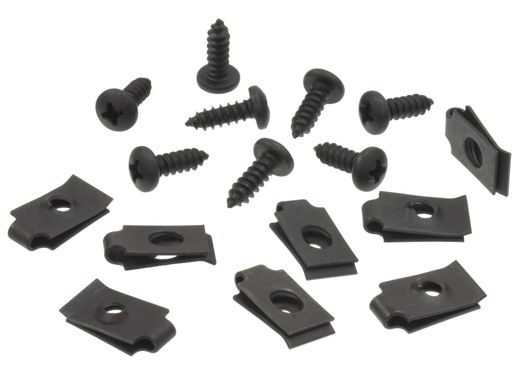 63-67 Windshield Wiper Vent Grille Screws with U-nuts