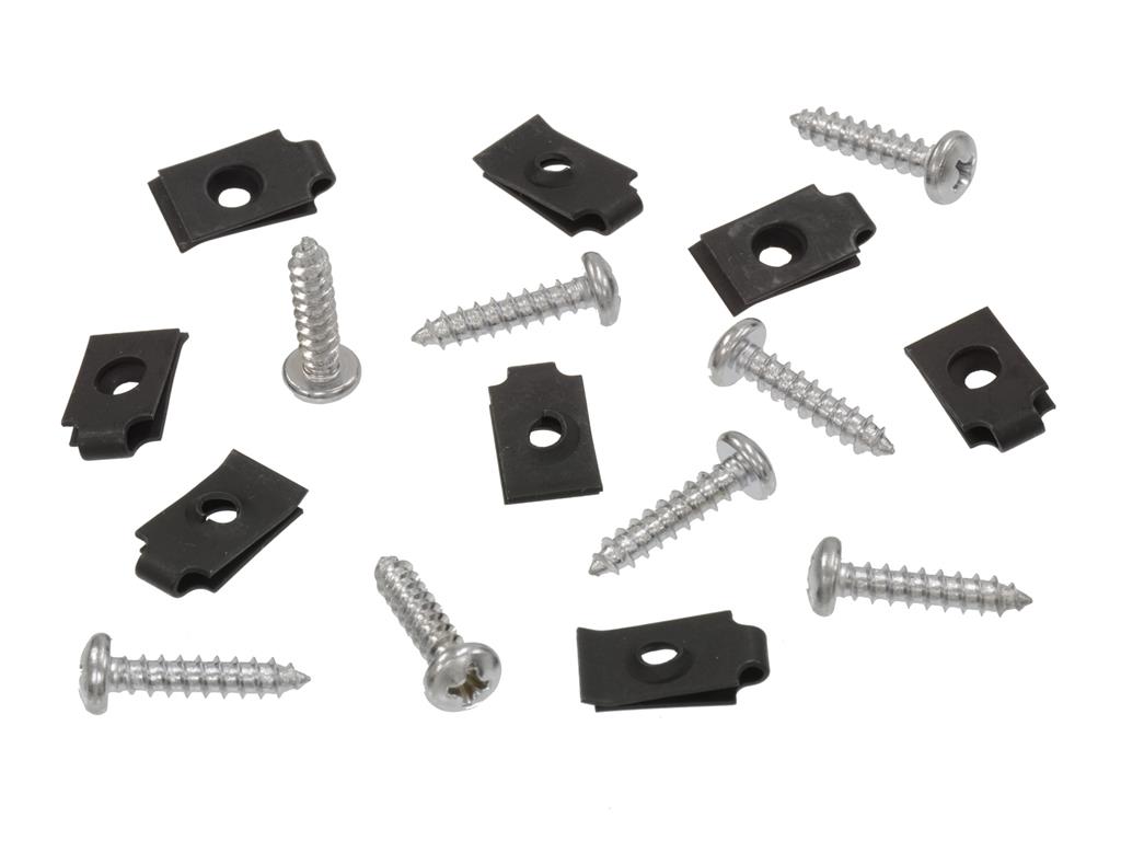 70-73 Exhaust Bezel Screws with J-nuts - 16 Pieces