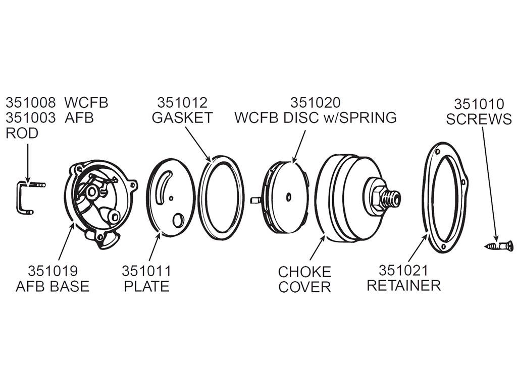 62 Carburetor Choke Base - AFB With Piston And Lever