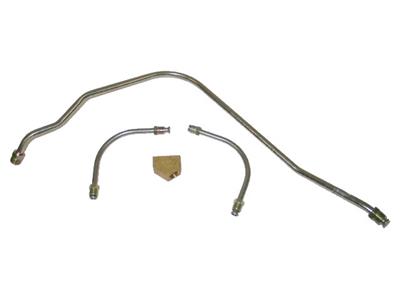 66 Fuel Line - 425 HP 3 Piece With Special Y Block - Stainless Steel