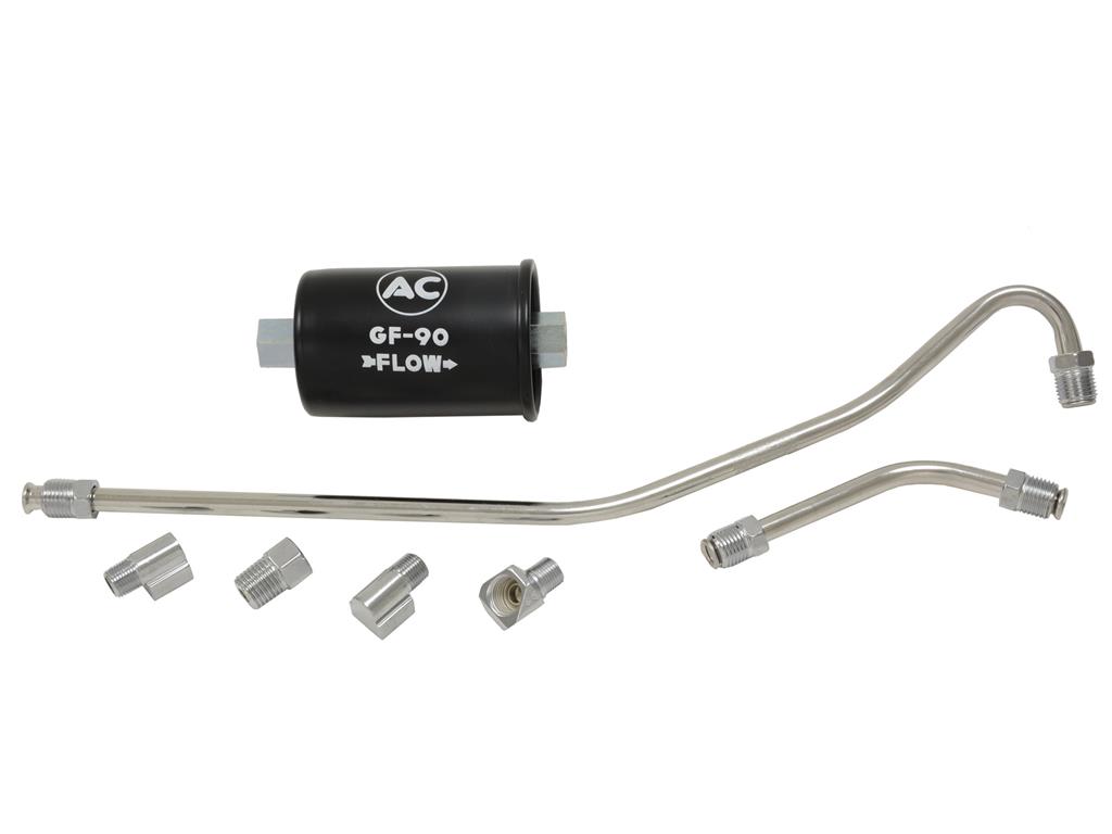 63 340HP Stainless Steel Fuel Line with Black GF90 Filter