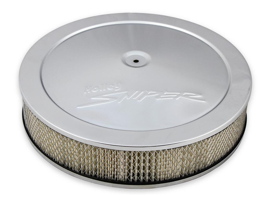 1958-1981 Holley Sniper Air Cleaner Assembly With Chrome Top