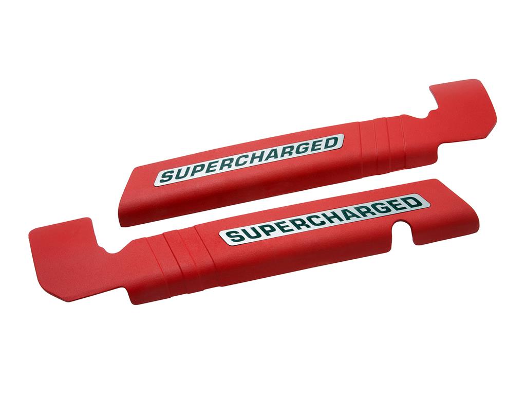 2014-2019 Edelbrock Aluminum Coil Covers Kit Red Superchrger Script