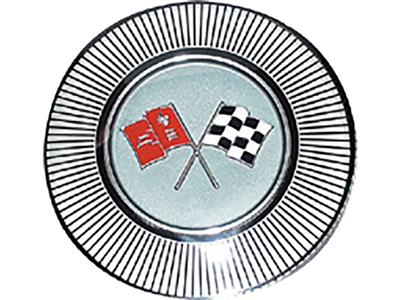 66 Gas Door Emblem Repair Kit (Black Upper Flag)