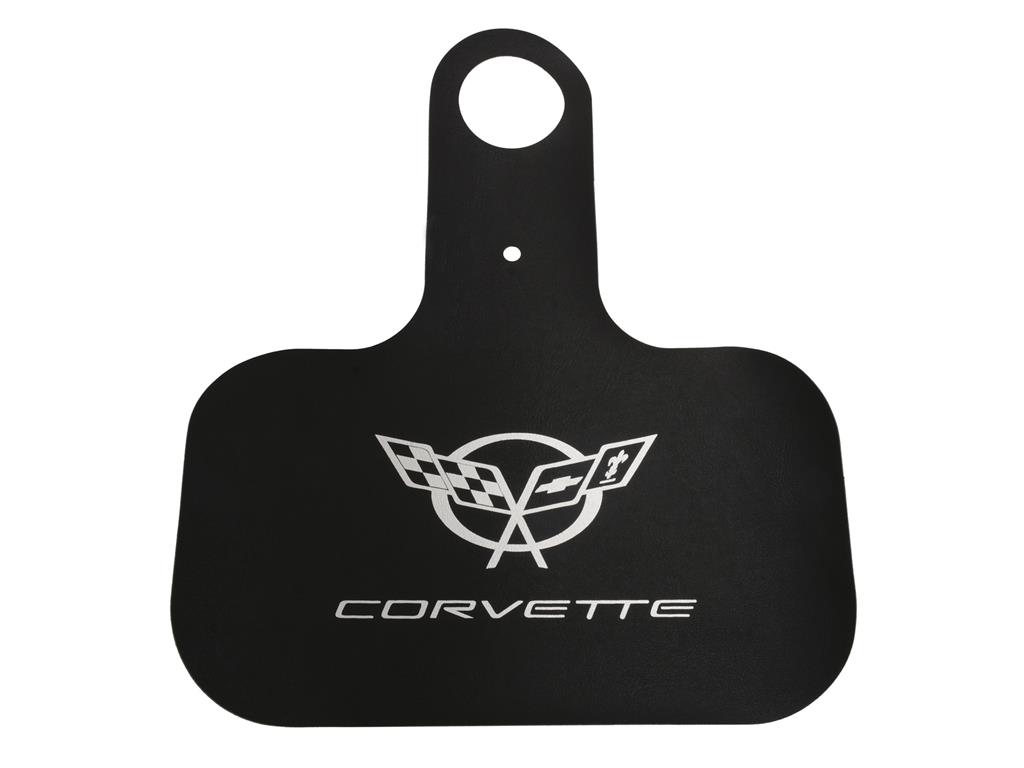 97-04 Gas Door Guard / Paint Saver Bib - Silver C5 Logo