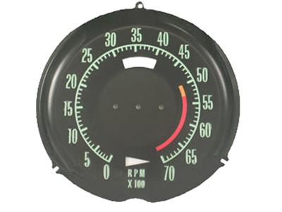 68-71 5300rpm Tachometer Face Plate