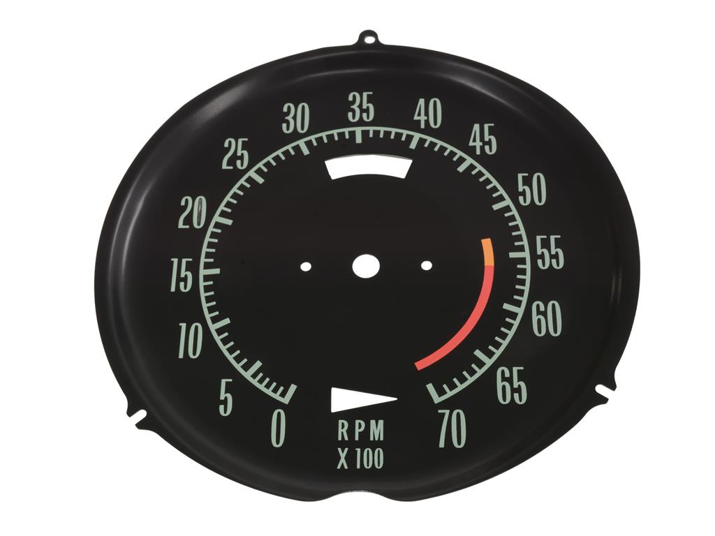 68-71 5600rpm Tachometer Face Plate