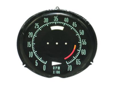 68-71 6000rpm Tachometer Face Plate