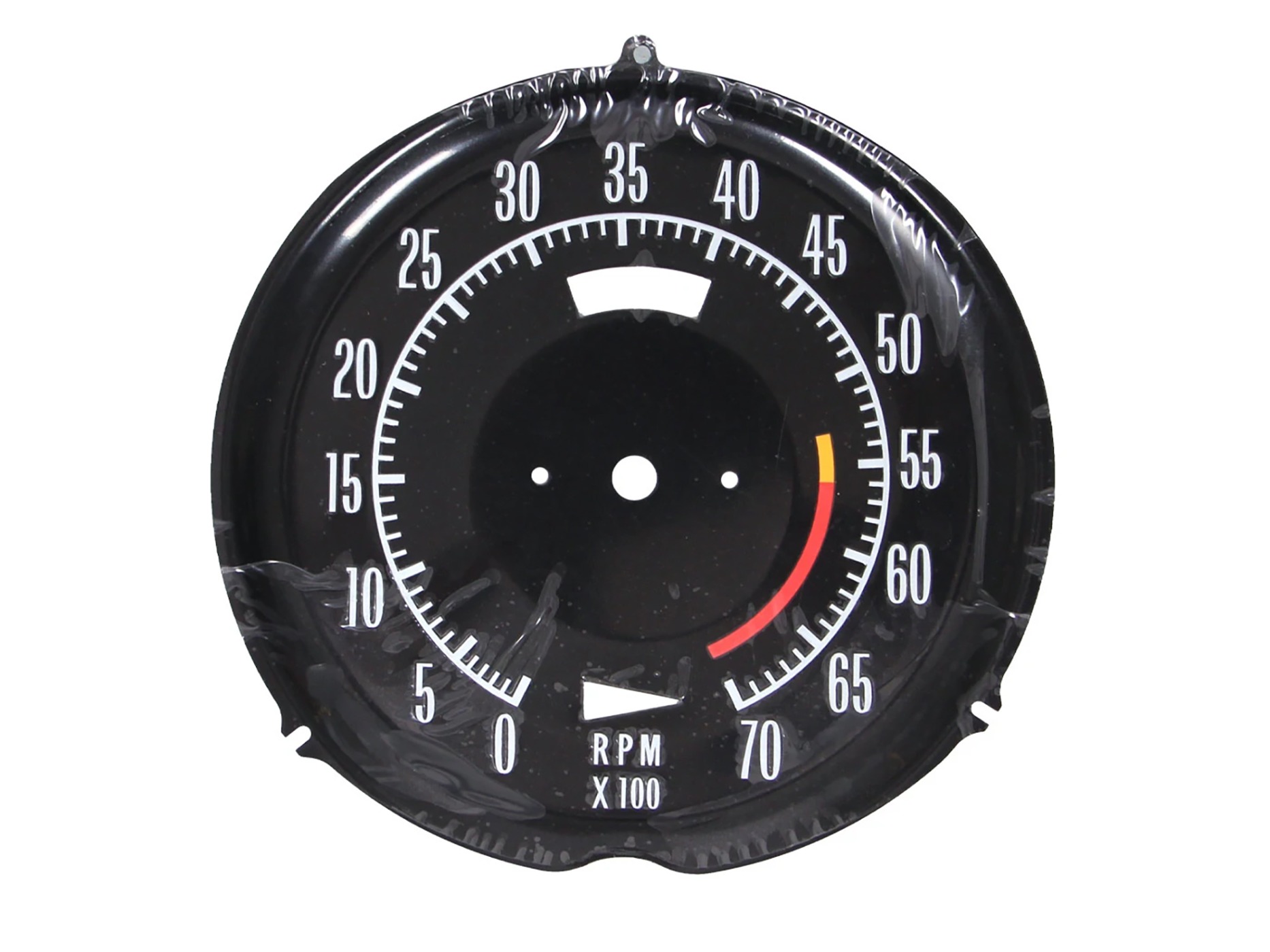 1972-1974 5600 RPM Redline Tachometer Faceplate