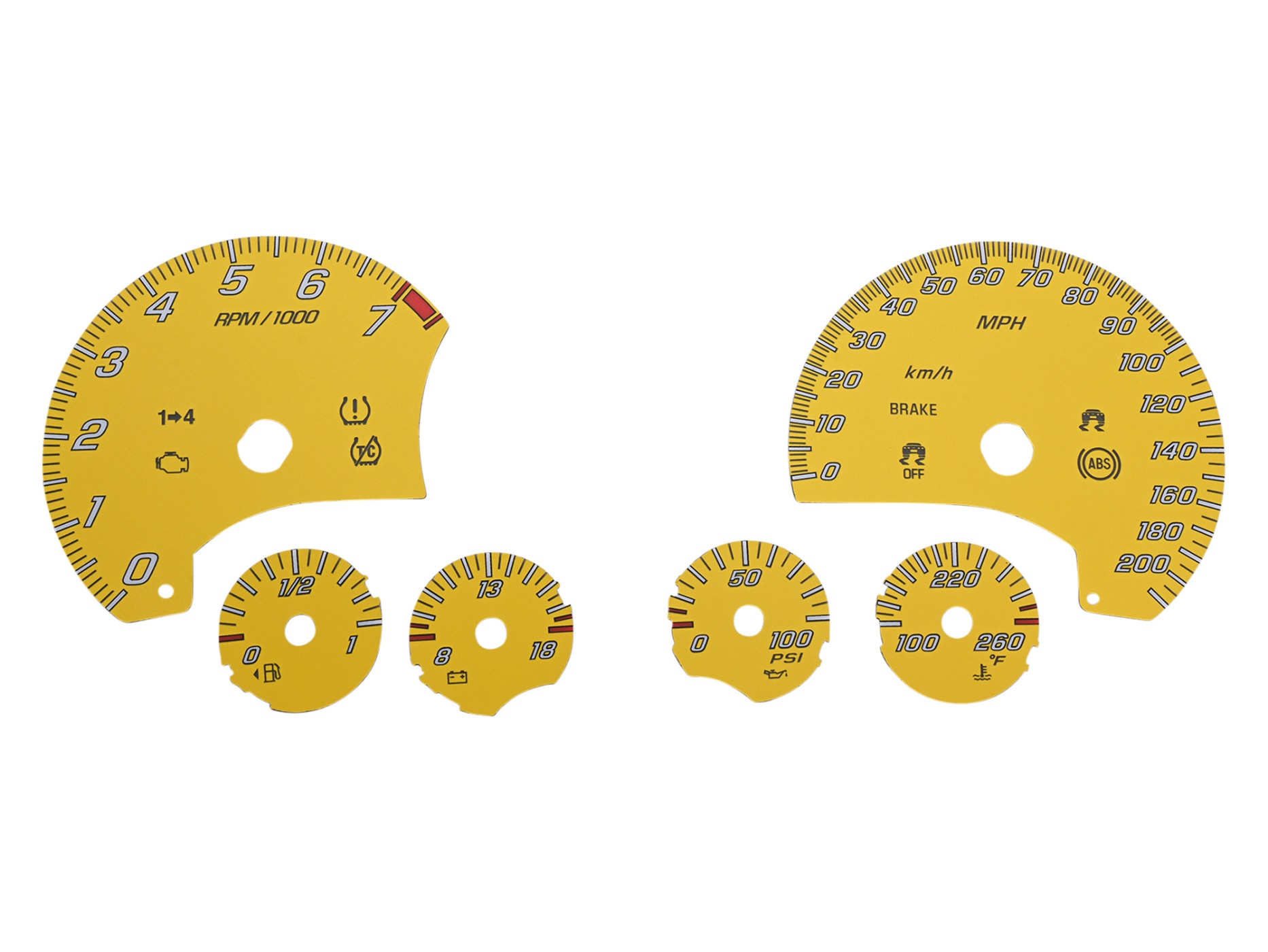 06-13 Gauge Face Kit Z06 (ND)