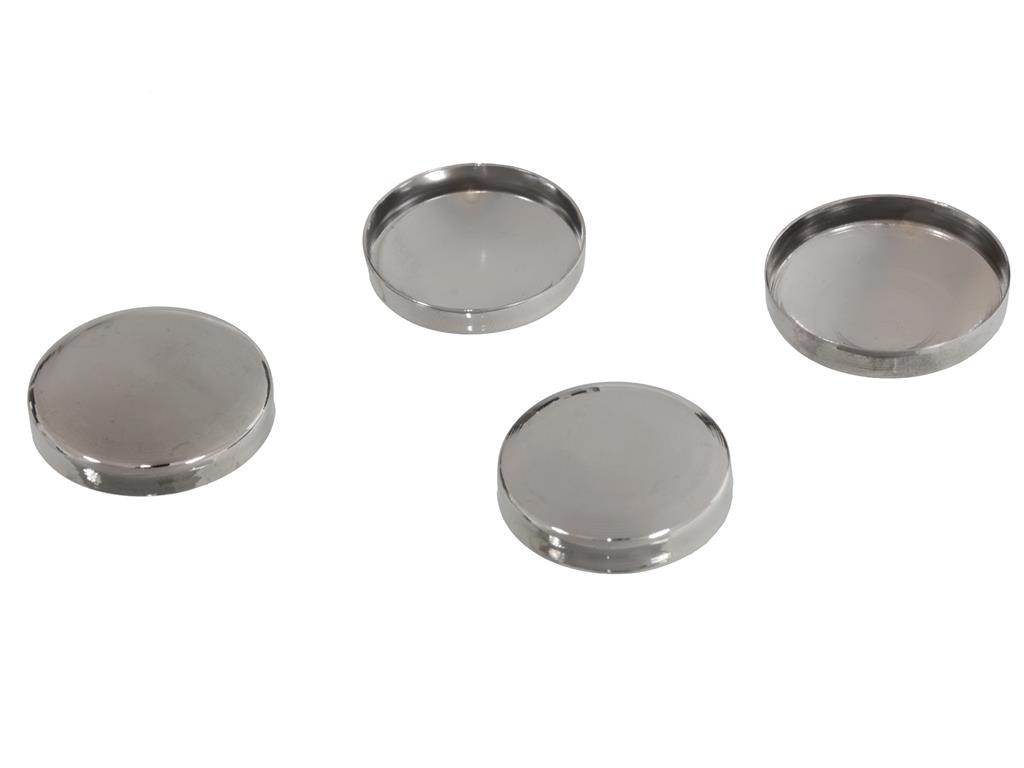 84-96 Coupe Hatch Window Cover Caps - Chrome - Set of 4 *Discontinued*