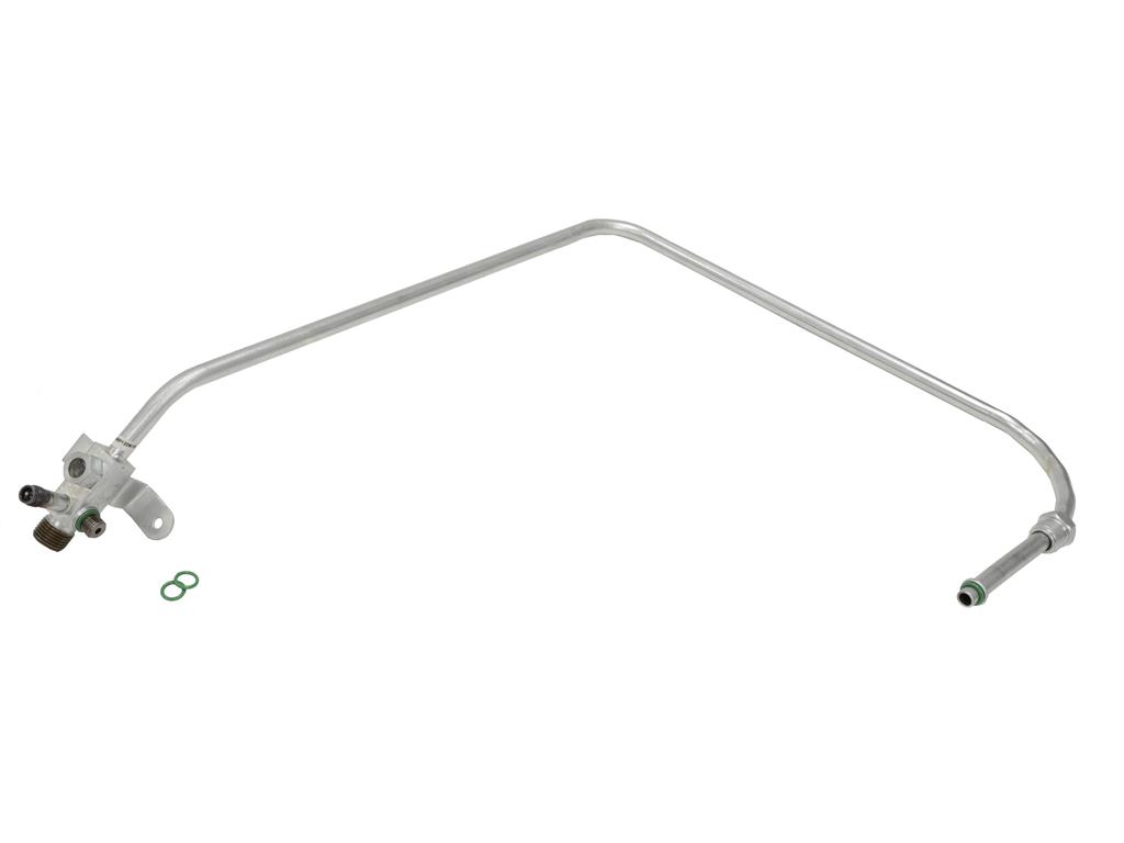 74-77E Evaporator Inlet Line w/ Service Port & Block