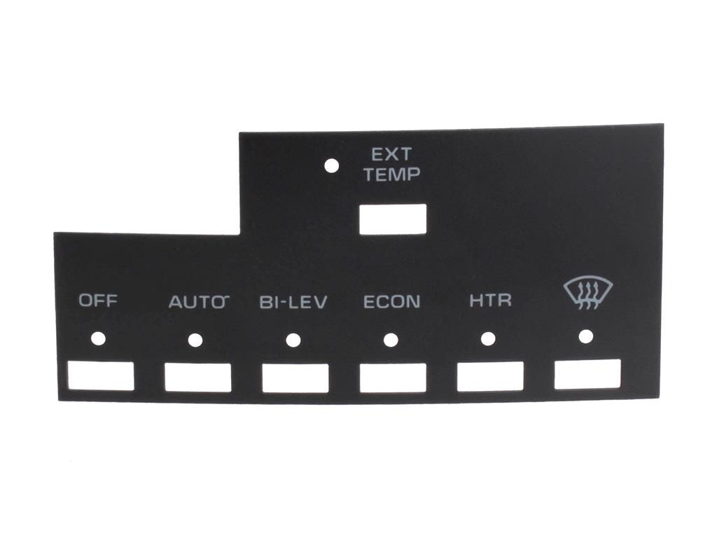 1986-1989 Heater & Air Conditioning Control Face Applique "Discontinued"