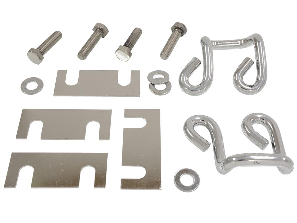 77-78 Stainless Hood Lock Striker w/Mount Hardware