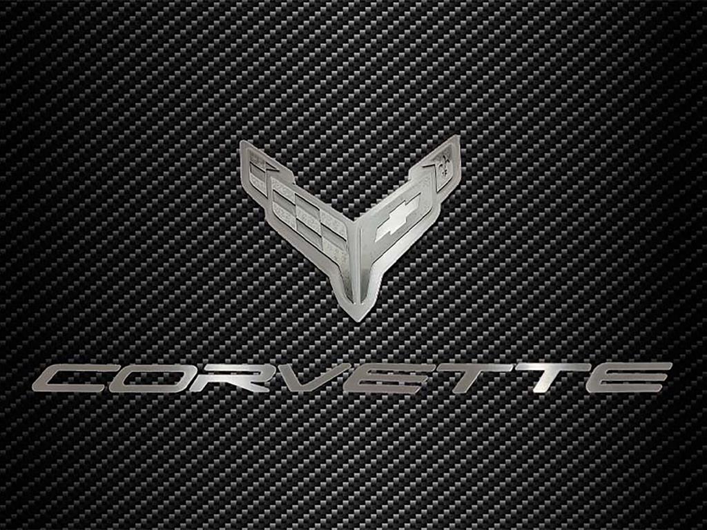20-24 Hood Liner Stainless Emblem w/Corvette Script
