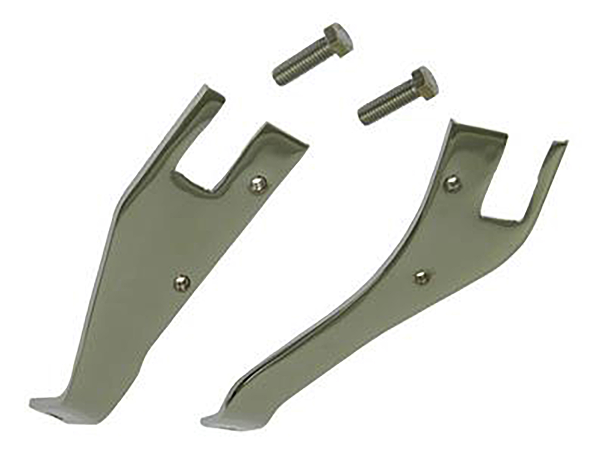 68-74 Chrome Distributor Top Shield Brackets - 327 / 350