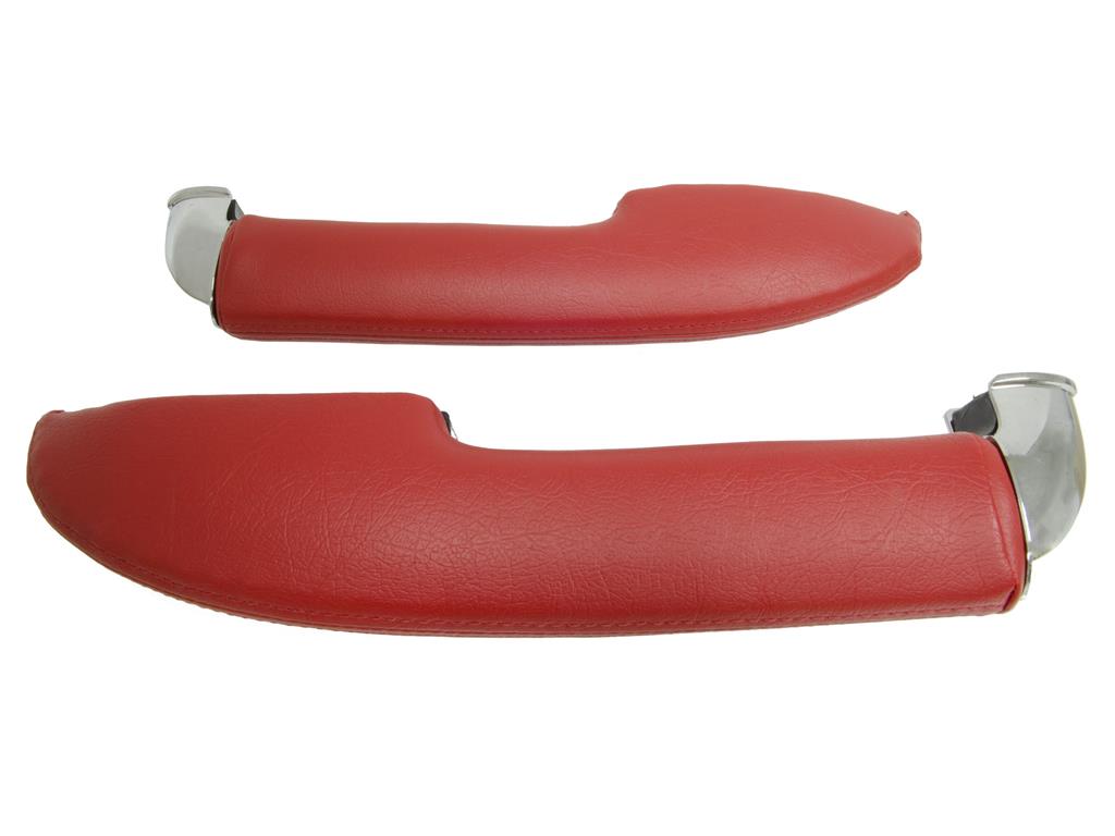 59-61 Arm Rest Assembled - Deluxe with Chrome Ends and Covers - CA