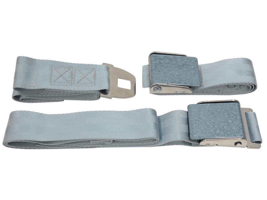 57-58 Seat Belt - Blue / Gray Hammertone Correct Remanufactured
