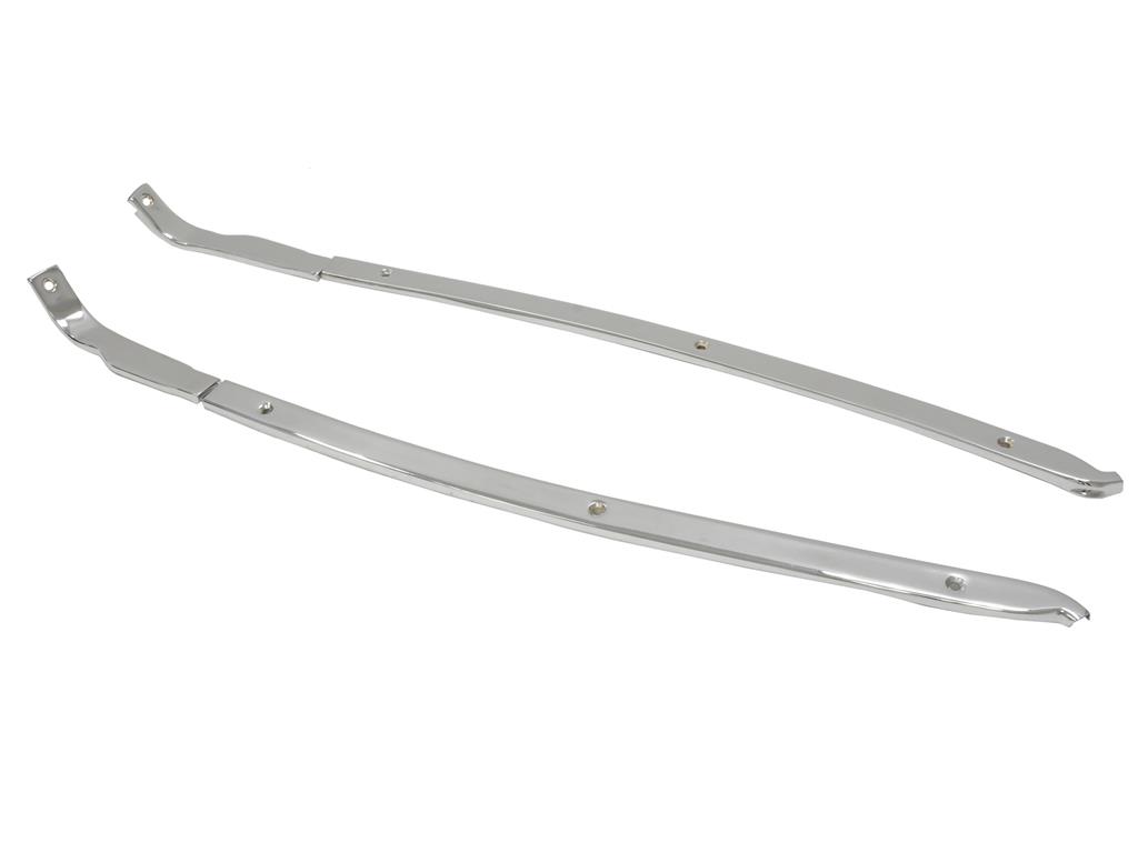 68-75 Convertible Chrome Interior Rear Quarter Trim Panel Retainers Set