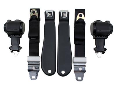 70-71 Seat Belt Reproduction w/Horizontal Mount Retractable Shoulder Harness