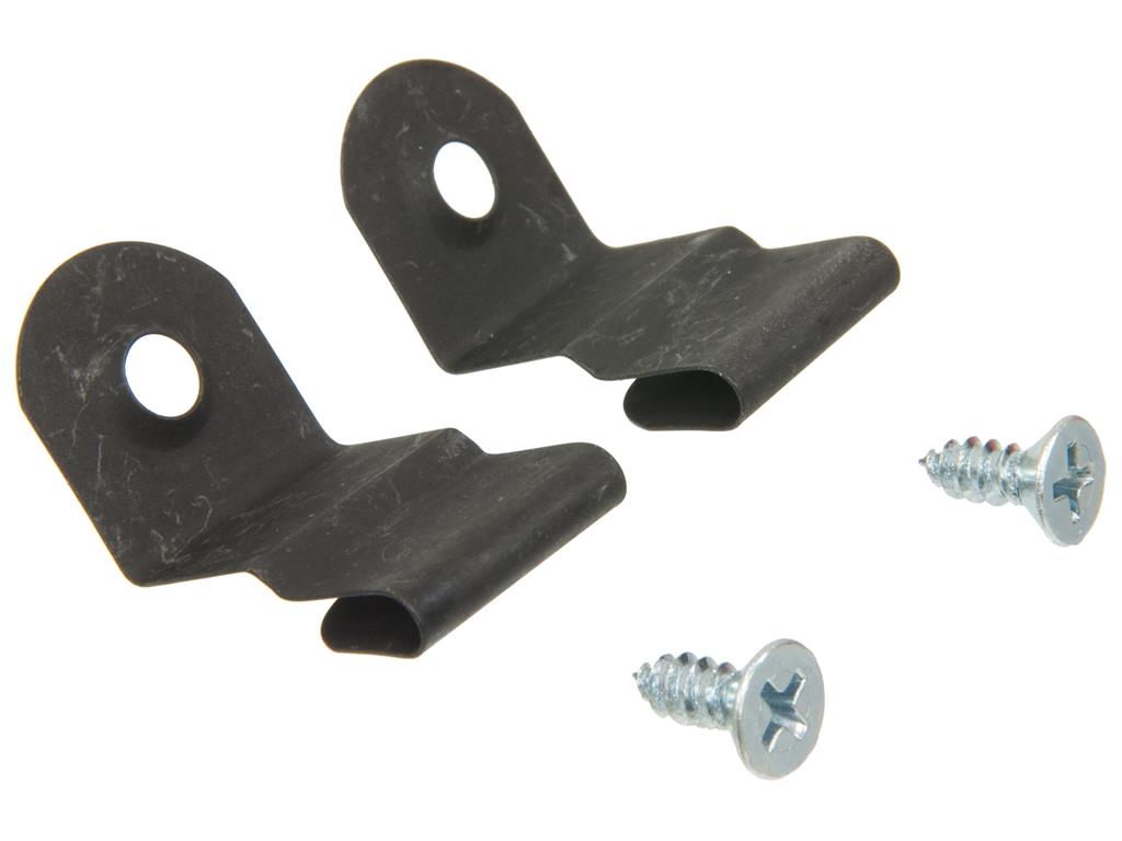 68-77 Door Panel Mounting Metal Clips with Screws - Set of 2