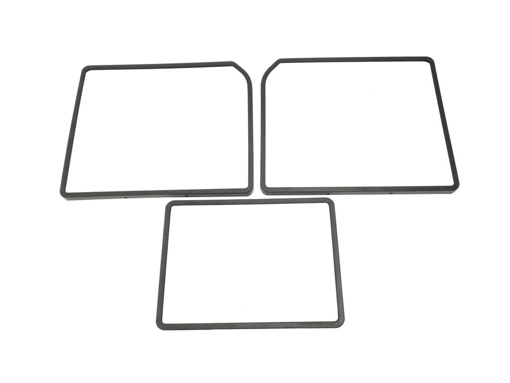 68-79E Rear Storage Compartment Door Trim Frames (Black)