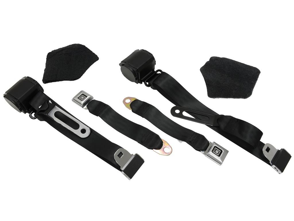 84-96 Coupe Replacement Seat Belts w/Retractors (Reman Buckle) Interior Color: 59-96 (59-04 Black)