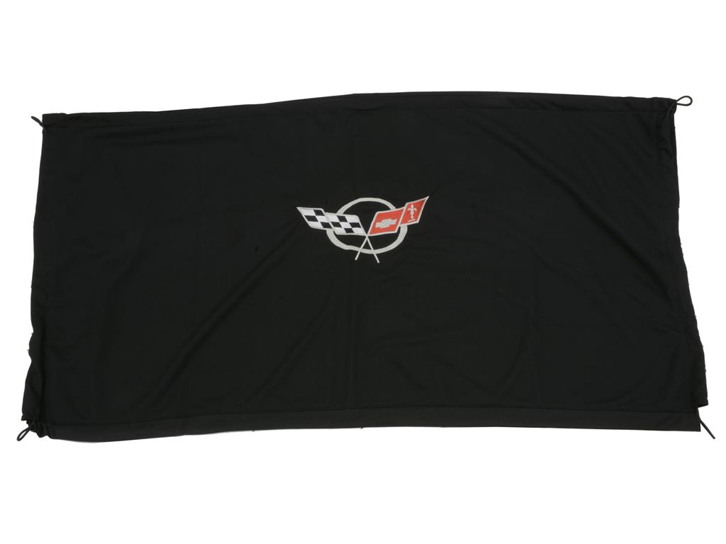 97-04 Rear Window Cargo Shade / Luggage Cover - Coupe Black With C5 Logo