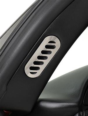 97-04 Windshield Pillar Stainless Vent Cover (2pc) Stainless Finish: Brushed