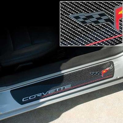 05-13 Carbon Fiber Sill Plates w/C6 Emblem