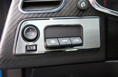 14-18 Coupe Stainless Mirror Control/HUD Trim Plate